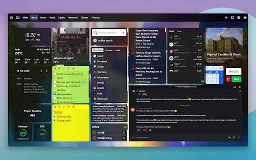 New Tab Widgets: Personaliza tu Dashboard y Aumenta tu Productividad - Screenshot 4