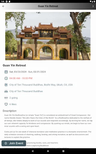 Descarga Dharma Realm Buddhist Assoc. – Eventos y Meditación Budista - Screenshot 13