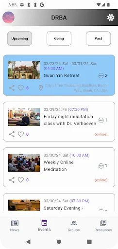Descarga Dharma Realm Buddhist Assoc. – Eventos y Meditación Budista - Screenshot 8